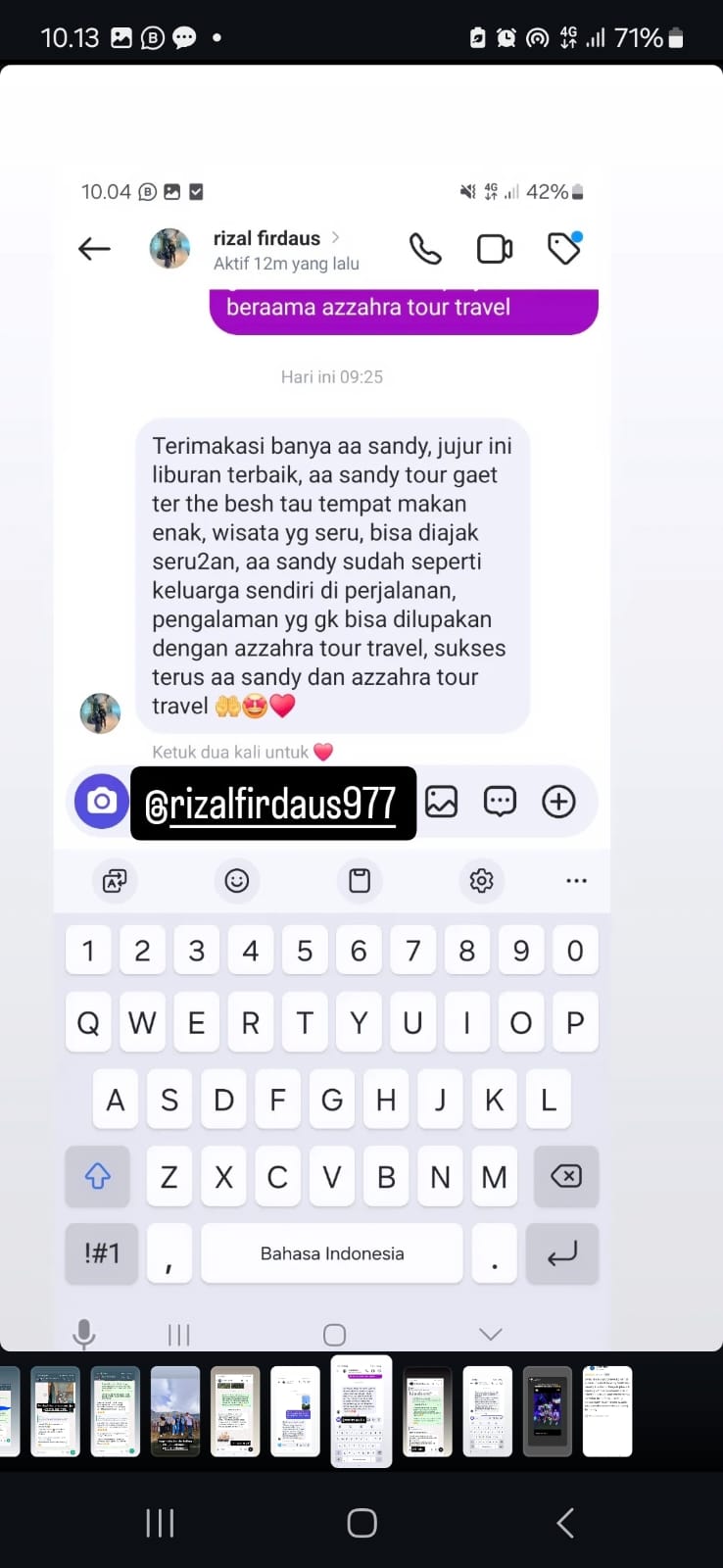 Azzahra Tour & Travel Testimoni Client (9) Azzahra Tour & Travel Testimoni Client (9)